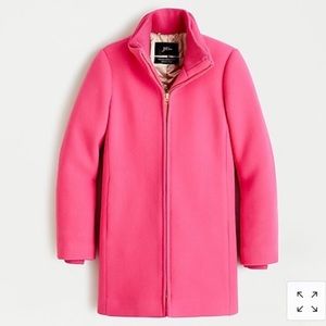 NWT J. Crew lodge coat in berry